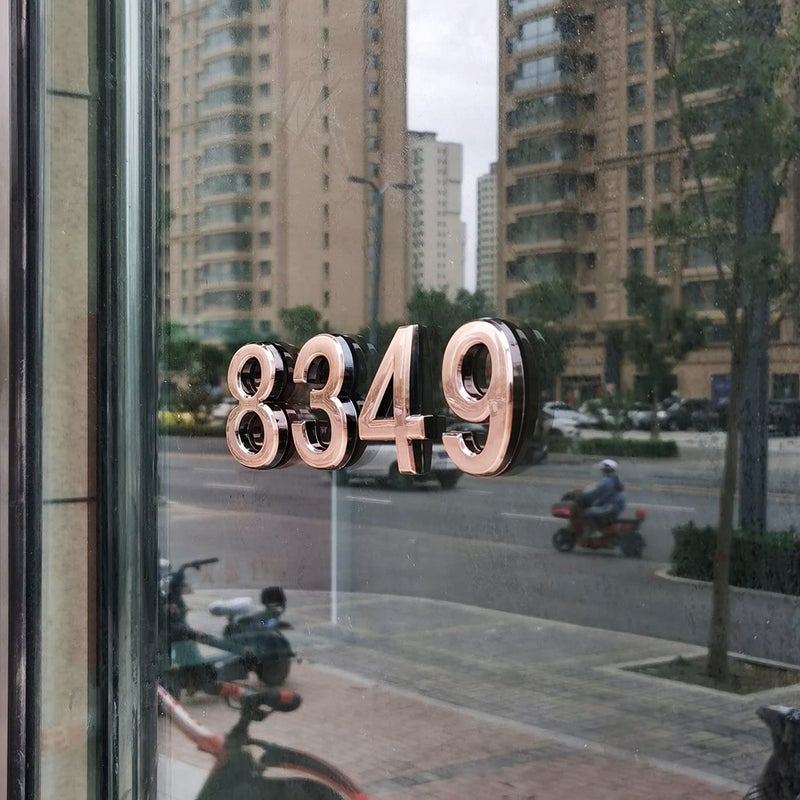 hopewan 4 Inch Mailbox Numbers 0-9, Door Address Number Stickers for House/Apartment/Floor, Bronze/Silver, by Hopewan. (10 Pack 0-9, Bronze) - Image 3